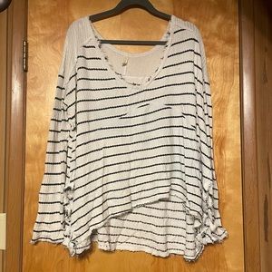 Free people boxy striped long sleeve M